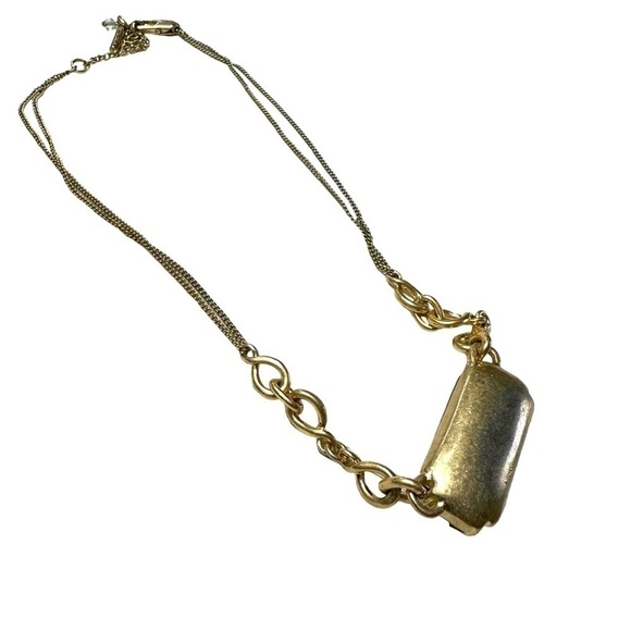 Kenneth Cole New York Gold Tone Jet Black Faceted Stones Necklace Earrings Set - Picture 11 of 15